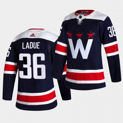 Adidas Washington Capitals #36 Paul Ladue Men's 202122 Alternate Authentic NHL Jersey Black